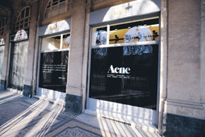 Acne Jeans Cuts Ribbon on Two Continents
