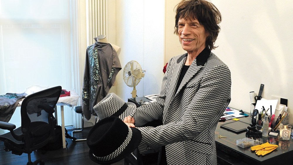 Mick Jagger and L'Wren Scott Talk Sartorial Satisfaction