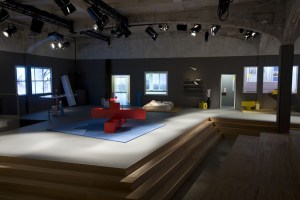 Prada's catwalk was set up to resemble “the perfect house.”