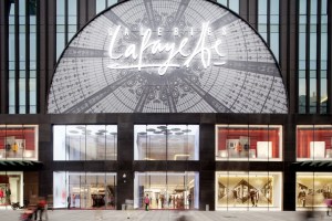 The entrance of the Galeries Lafayette store in Beijing.