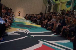 Burberry's Spring 2015 show set.