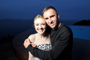Dakota Fanning and Raf Simons