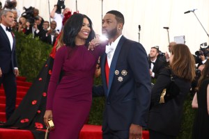 Gabrielle Union in Zac Posen and Dwayne Wade