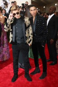 Justin Bieber in Balmain with Olivier Rousteing