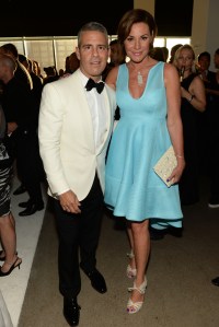Andy Cohen and LuAnn de Lesseps at 2015 amfAR Inspiration Gala