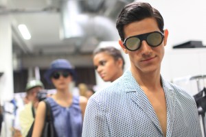 Backstage at Giorgio Armani Men's Spring 2016