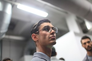 Backstage at Giorgio Armani Men's Spring 2016