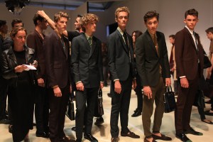 Backstage at Burberry Men's RTW Spring 2016