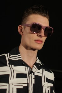 Model backstage at E.Tautz Men's RTW Spring 2016