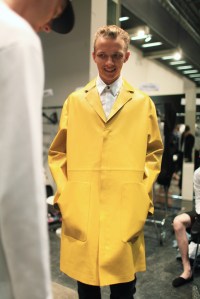 Model Backstage at Fendi Men's RTW Spring 2016