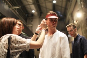 Models Backstage at Fendi Men's RTW Spring 2016