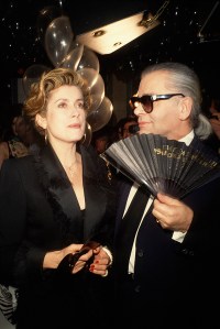 Catherine Deneuve and Karl Lagerfeld