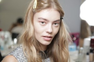 Model backstage at Christian Dior Couture Fall 2015