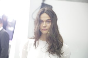 Model backstage at Christian Dior Couture Fall 2015