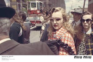 Maddison Brown and Hailey Gates in Miu Miu's fall 2015 campaign.