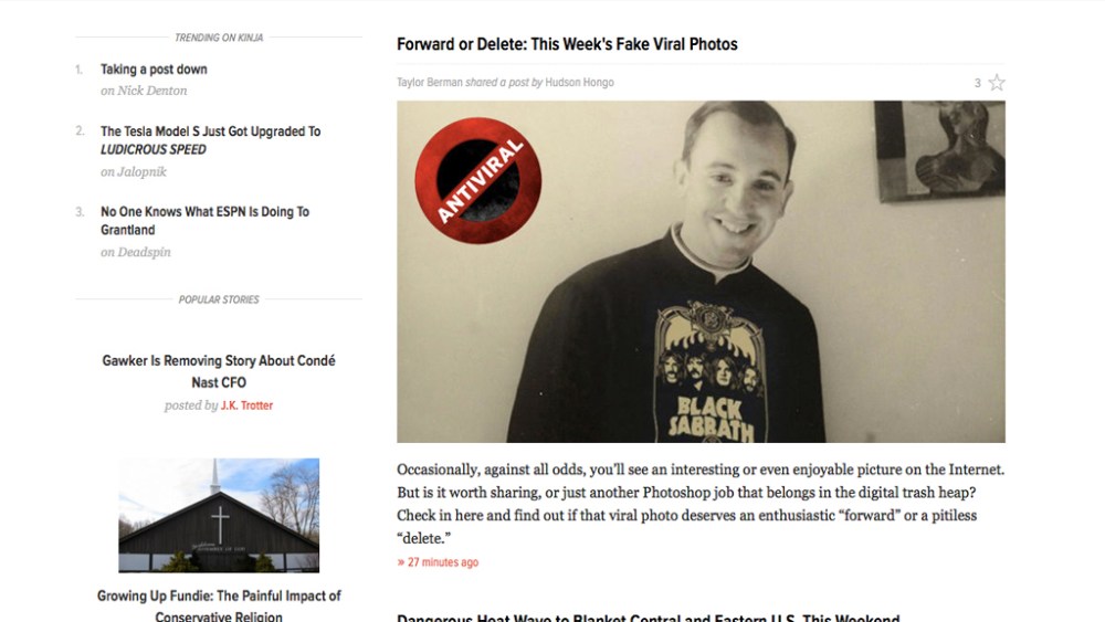 The original Gawker.com, founded by Nick Denton in 2003, became an influential culture site in the pre-social media era.