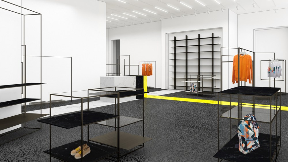 A rendering of the MSGM store in Dubai