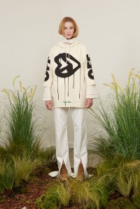 A women's look from the Off-White collection.