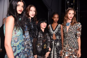 Backstage at Anna Sui RTW Spring 2016