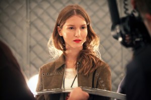 Backstage at Badgley Mischka RTW Spring 2016