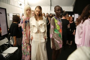 Backstage at Blumarine RTW Spring 2016