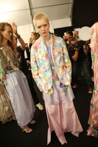 Backstage at Blumarine RTW Spring 2016