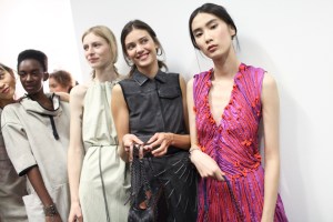 Backstage at Bottega Veneta Spring 2016