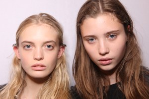 Backstage at Burberry Prorsum Spring 2016