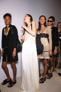 Backstage at Burberry Prorsum Spring 2016