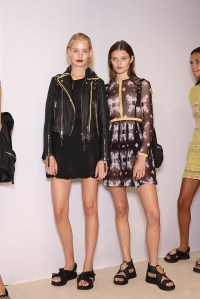 Backstage at Burberry Prorsum Spring 2016