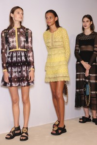 Backstage at Burberry Prorsum Spring 2016
