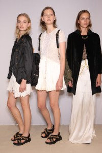 Backstage at Burberry Prorsum Spring 2016