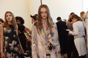 Backstage at Calvin Klein Collection RTW Spring 2016