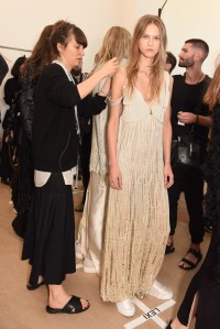 Backstage at Calvin Klein Collection RTW Spring 2016