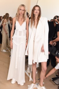 Backstage at Calvin Klein Collection RTW Spring 2016
