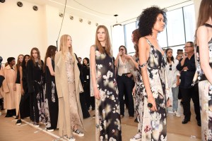 Backstage at Calvin Klein Collection RTW Spring 2016