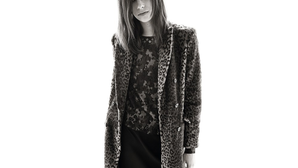 A look from Carine Roitfeld's collection for Uniqlo