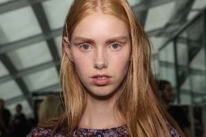 Backstage at Christopher Kane Spring 2016