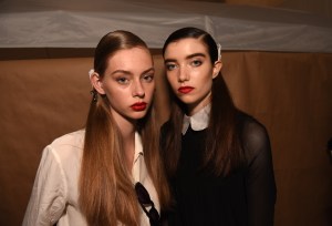 Backstage at DKNY RTW Spring 2016