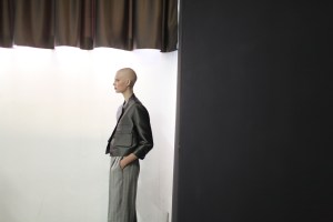 Backstage at Emporio Armani Sring 2016