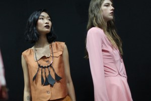 Backstage at Emporio Armani Sring 2016