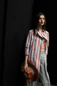 Backstage at Emporio Armani Sring 2016
