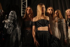 Backstage at Erdem Spring 2016