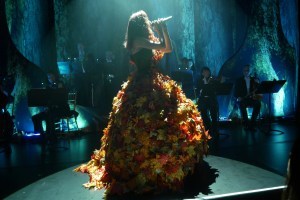 Katy Perry performing.