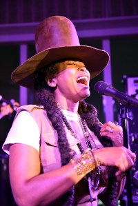 Erykah Badu performing.