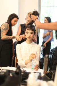 Backstage at Fendi RTW Spring 2016