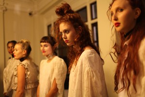 Backstage at Giles Spring 2016