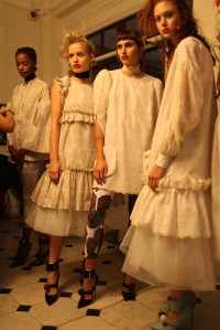 Backstage at Giles Spring 2016
