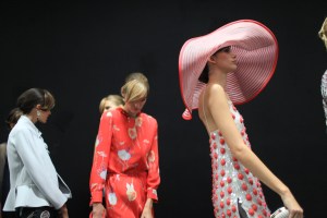 Backstage at Giorgio Armani Spring 2016