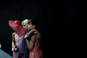 Backstage at Giorgio Armani Spring 2016